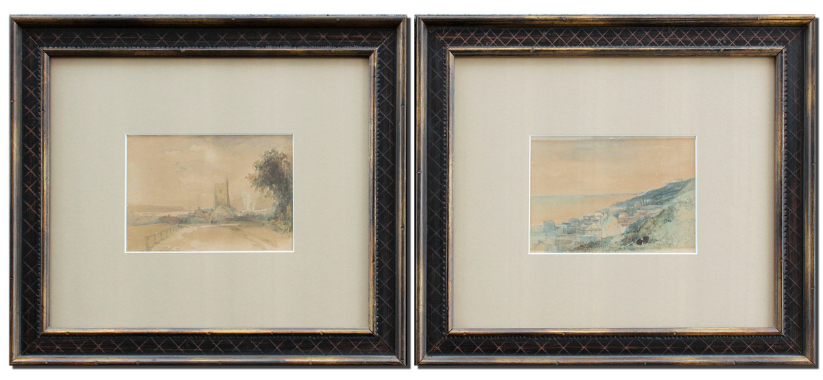 Appraisal: CRESWICK Thomas British - Two Miniature Watercolor Paintings to include