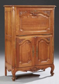 Appraisal: French Louis XV Style Parquetry Inlaid Cherry Dry Bar th