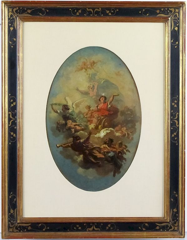 Appraisal: Antique Italian Old Master Style Victory Painting Antique Italian old