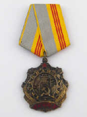 Appraisal: Russian Medal Soviet Order of Labour Glory on ribbon numbered