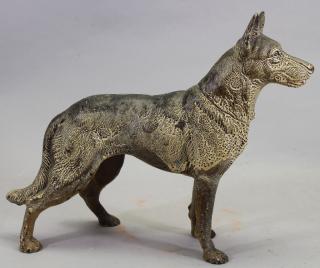 Appraisal: Cast Iron German Shepherd Doorstop Cast Iron German Shepherd Doorstop