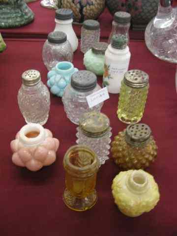 Appraisal: Collection of Victorian Shakers salt size art glass clear some