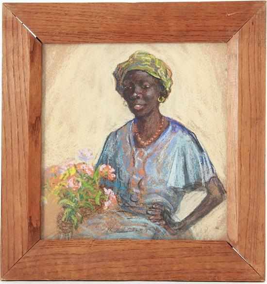 Appraisal: Elizabeth O'Neill Verner South Carolina - FLOWER VENDOR pastel on