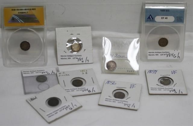 Appraisal: US CENT PIECES TO INCLUDE S C GRADEDEF VG S