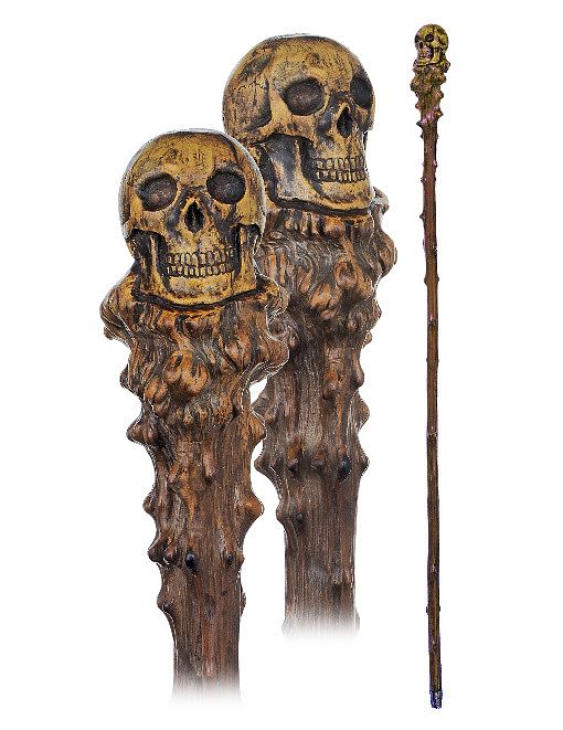 Appraisal: Vine Skull Cane Ca -Fashioned of a straight wild vine