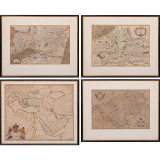 Appraisal: A Group of Four Hand-colored Engraved Maps th th Century