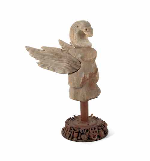 Appraisal: Carved pine eagle mid th c h