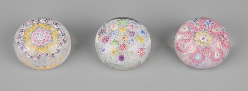 Appraisal: Baccarat Millefiori Paperweights Baccarat Millefiori Paperweights st item Scattered millefiori