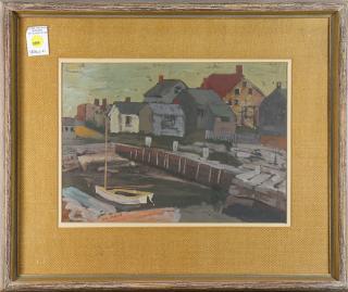 Appraisal: Gouache Joseph Leboit Joseph Leboit American - Harbor Village with