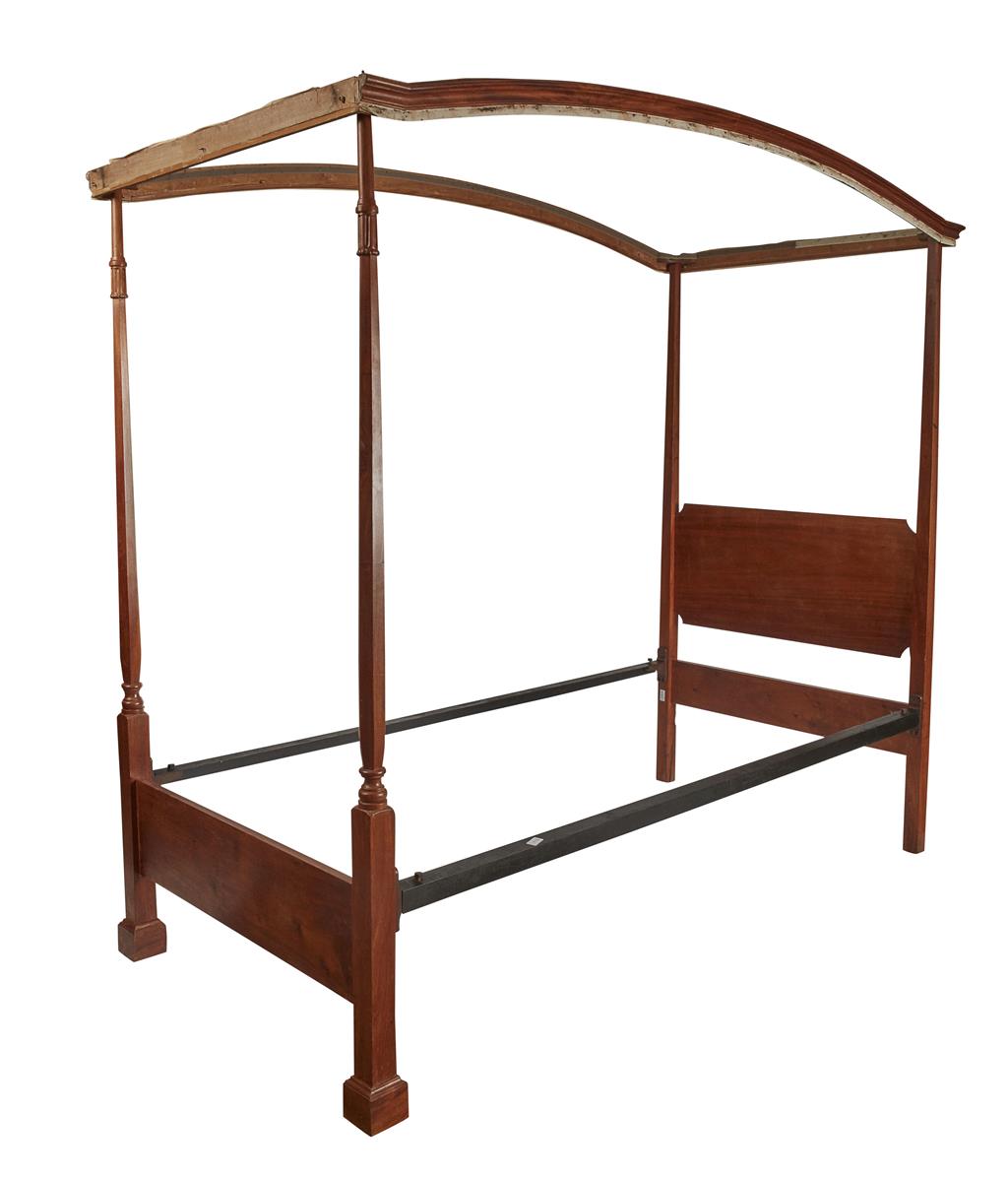 Appraisal: HEAL SON LONDON SINGLE MAHOGANY FOUR POSTER BED CIRCA with