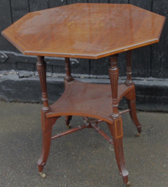 Appraisal: An early thC occasional table the octagonal top hinging within