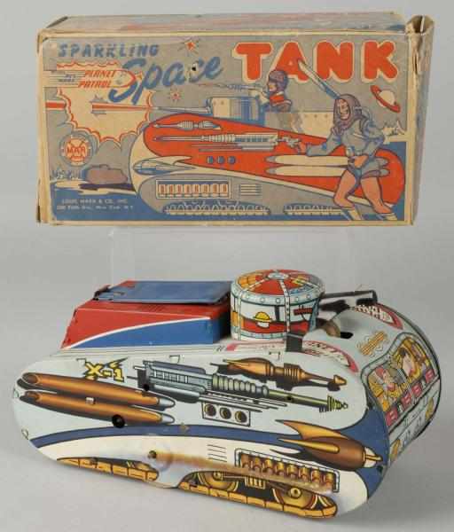 Appraisal: Tin Marx Rex Mars Planet Patrol Space Tank Toy Description