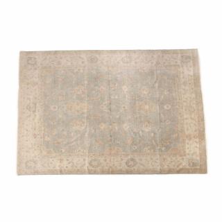 Appraisal: Indo Oushak Carpet cotton foundation with wool pile the cream