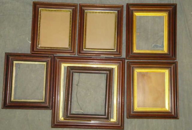 Appraisal: Antique Wood and Gilt Frames Two pairs - outside x