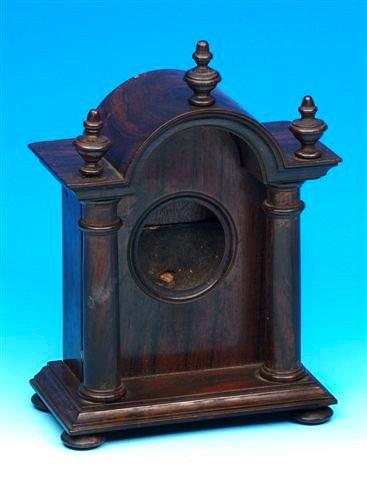 Appraisal: A th Century rosewood watch holder of architectural form the