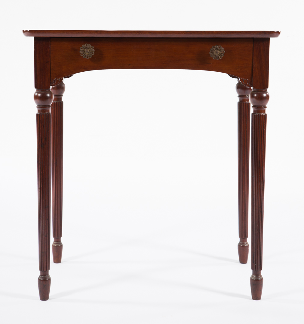 Appraisal: George IV style cherrywood one-drawer stand th century single long