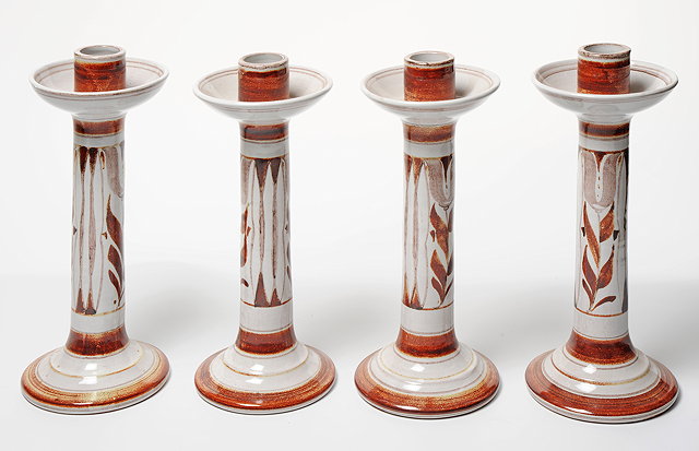 Appraisal: EDGAR CAMPDEN THE ALDERMARSTON POTTERY A SET OF FOUR POTTERY