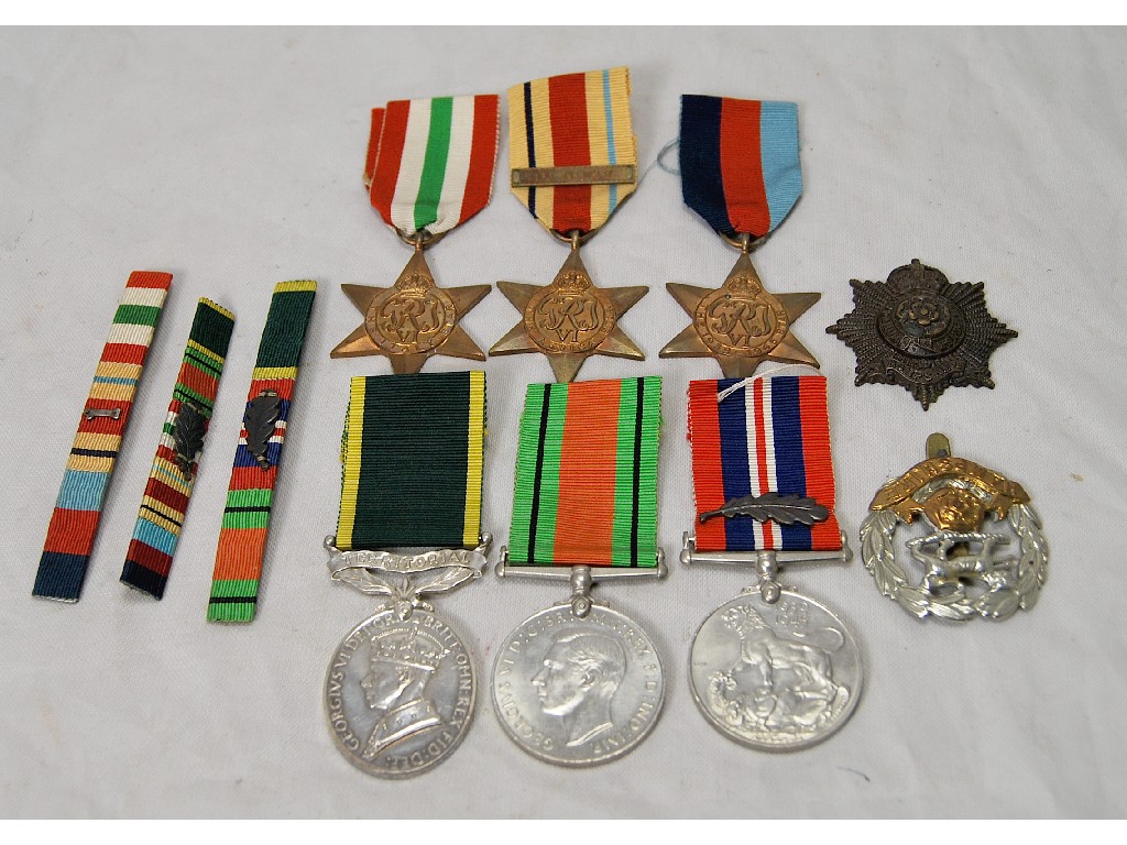 Appraisal: World War II medal group of six to Pte C