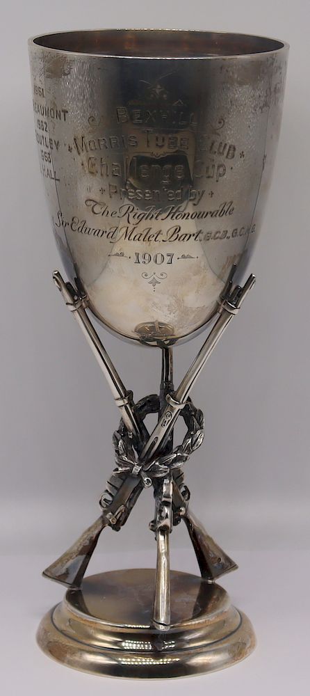 Appraisal: SILVER English Silver Rifle Presentation Cup English silver presentation cup