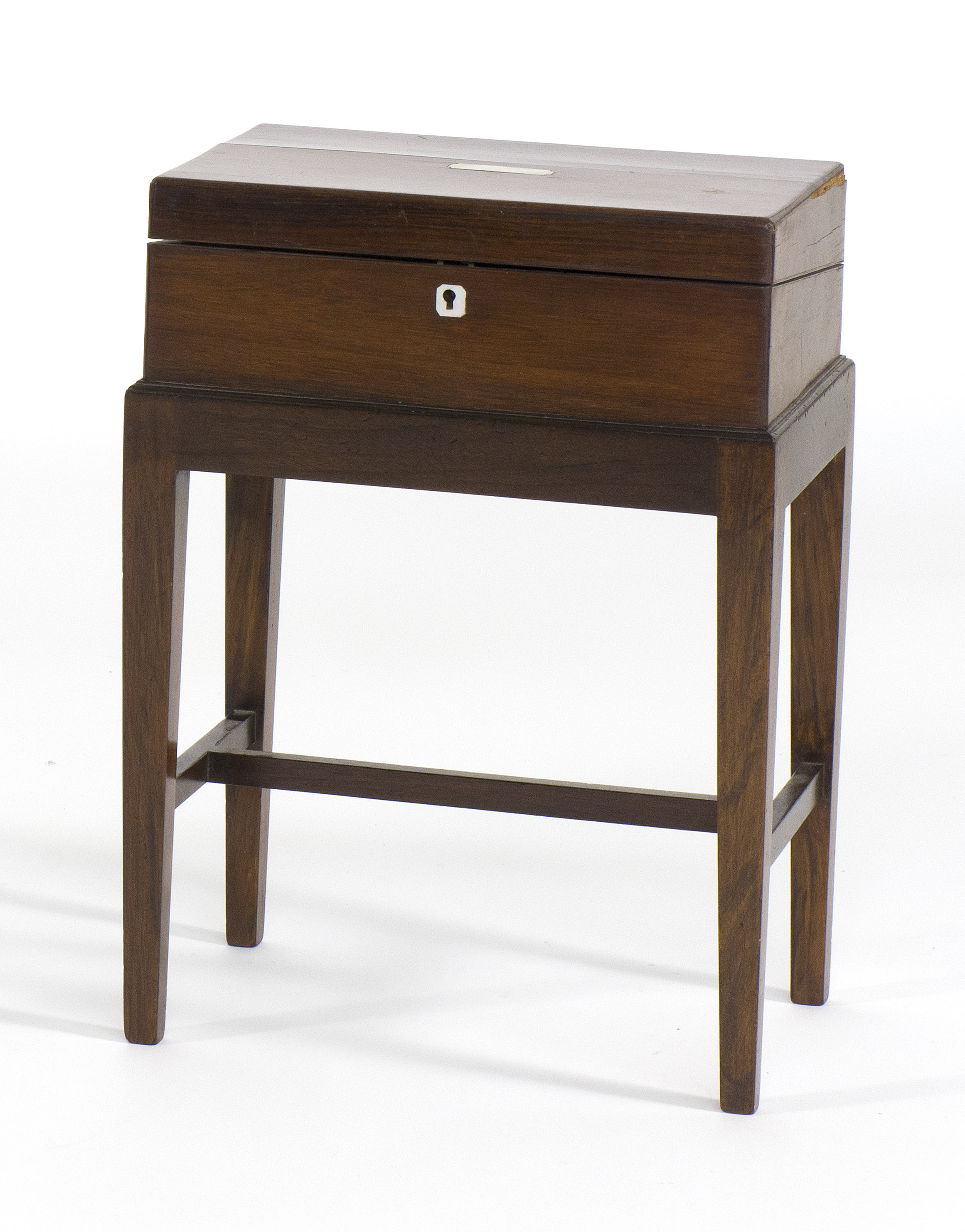 Appraisal: TRAVELING DESK ON STAND English th CenturyIn rosewood with inlaid