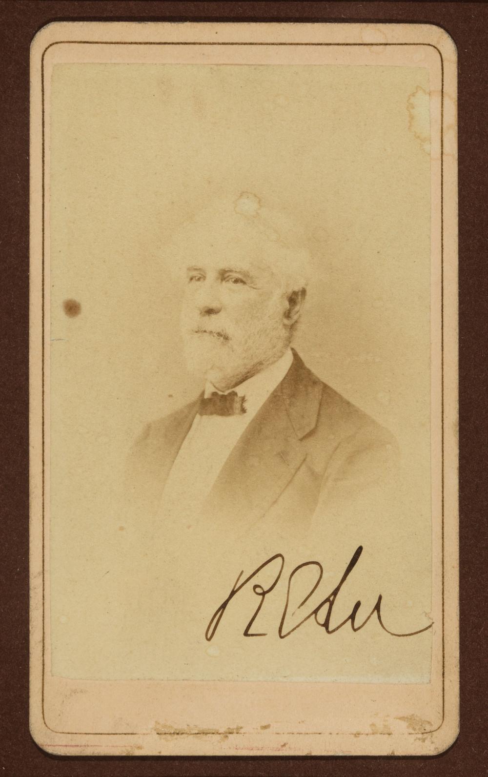 Appraisal: Robert E Lee Signed Carte de Visite from the photograph