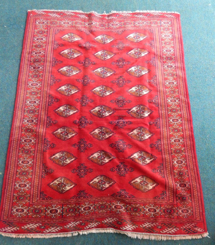 Appraisal: A Persian Turkoman rug with an all over design of