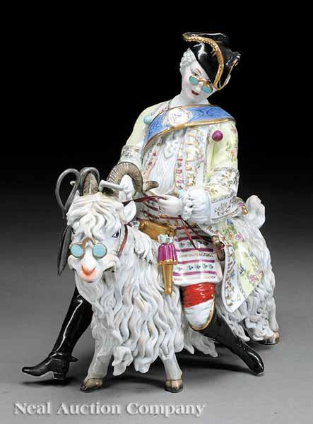 Appraisal: A Continental Porcelain Figure of Count Bruhl's Tailor after the