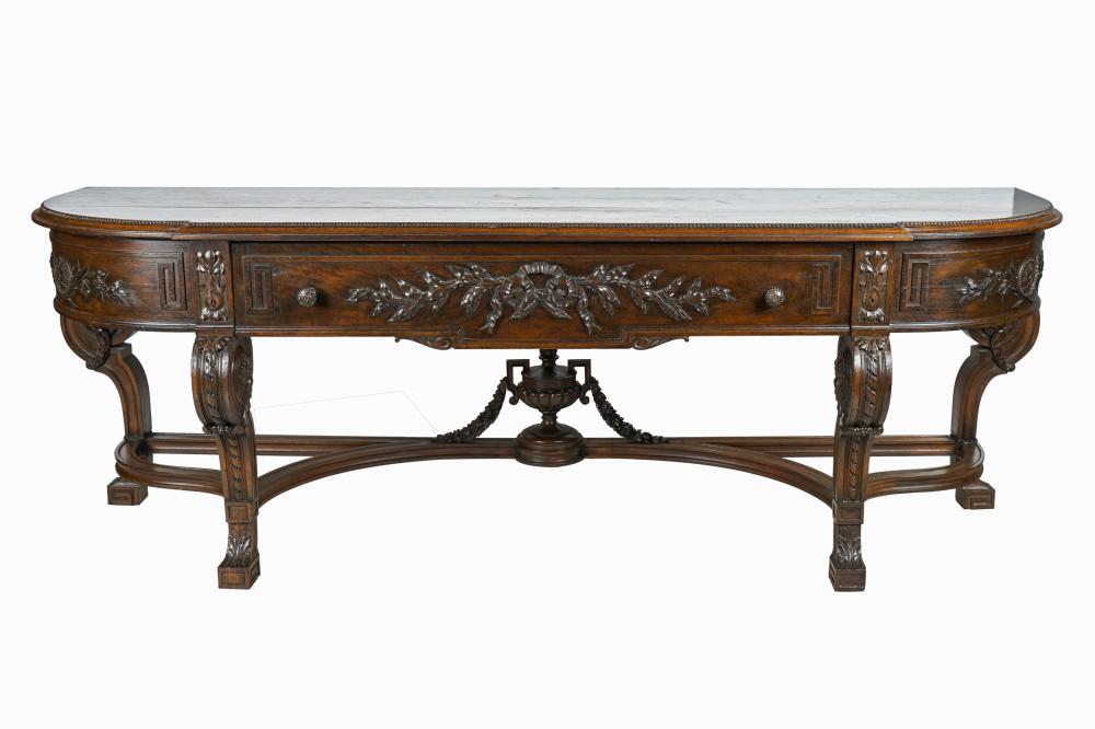 Appraisal: CARVED CONSOLE TABLECondition with some loss to wood edges some