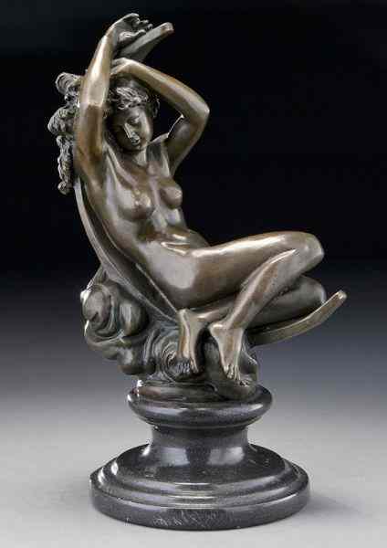 Appraisal: After Seraphim Denecheau ''Diane sur un croissantde lune'' bronze sculpture