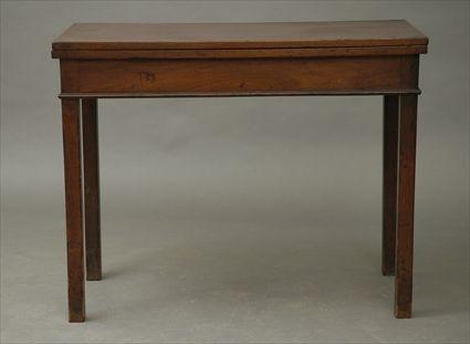 Appraisal: Chippendale-Style Mahogany Fold-Top Table x x in in extended Provenance