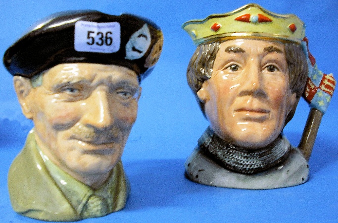 Appraisal: Royal Doulton Large Size Character Jugs Monty D and Henry