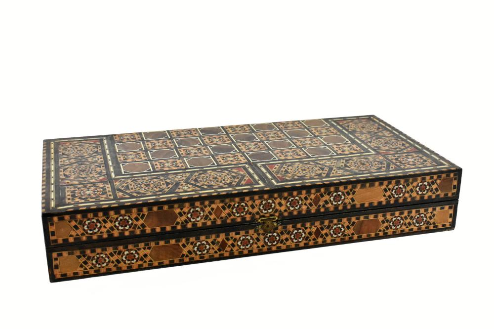 Appraisal: SYRIAN INLAID VARIOUS WOOD INLAID GAMES BOARDThe exterior with a