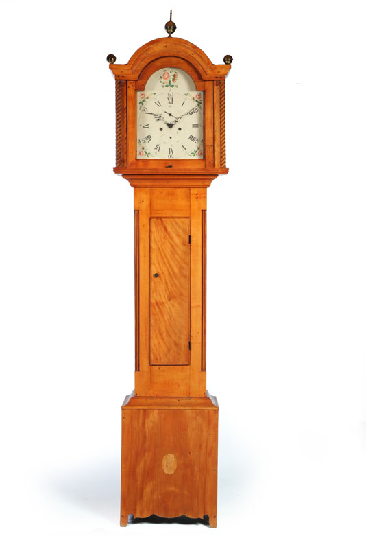 Appraisal: INLAID FEDERAL TALL CASE CLOCK American early th century cherry