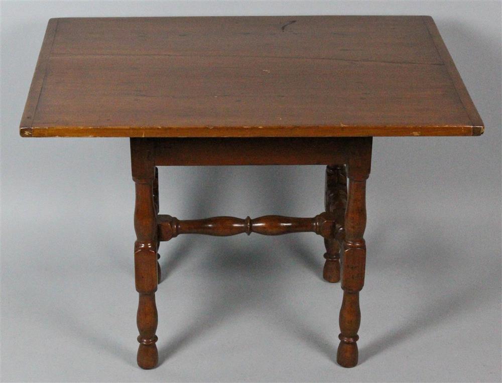 Appraisal: CHERRY TAVERN TABLE the low table with an overhanging top