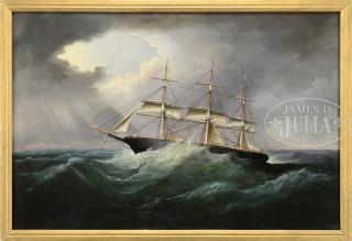 Appraisal: PORTRAIT OF THE SHIP JAMES LITTLEFIELD IN STORMY SEA Unsigned