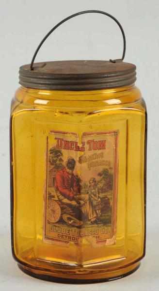 Appraisal: Uncle Tom Smoking Tobacco Jar with Paper Label s Original