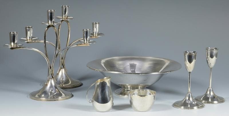 Appraisal: Modernist Sterling Silver Items Group of Modernist sterling silver items