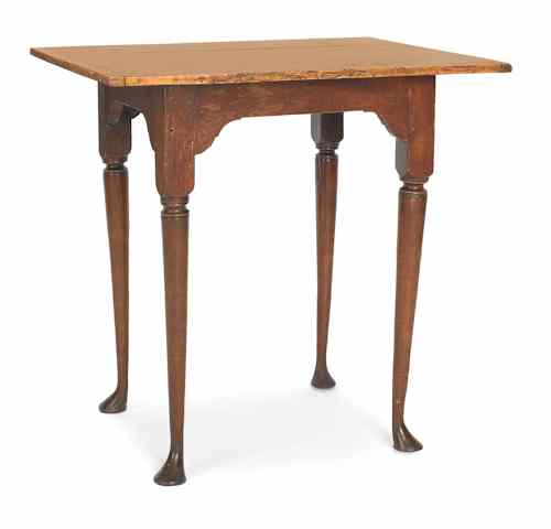 Appraisal: Queen Anne maple tavern table with pad feet h w