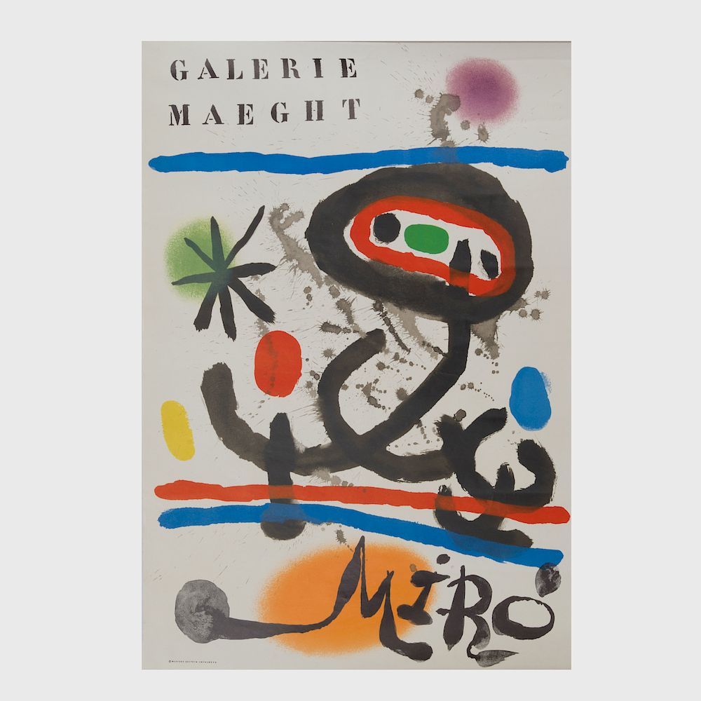 Appraisal: Three Galerie Maeght Posters Including Mir Chillida and G Braque