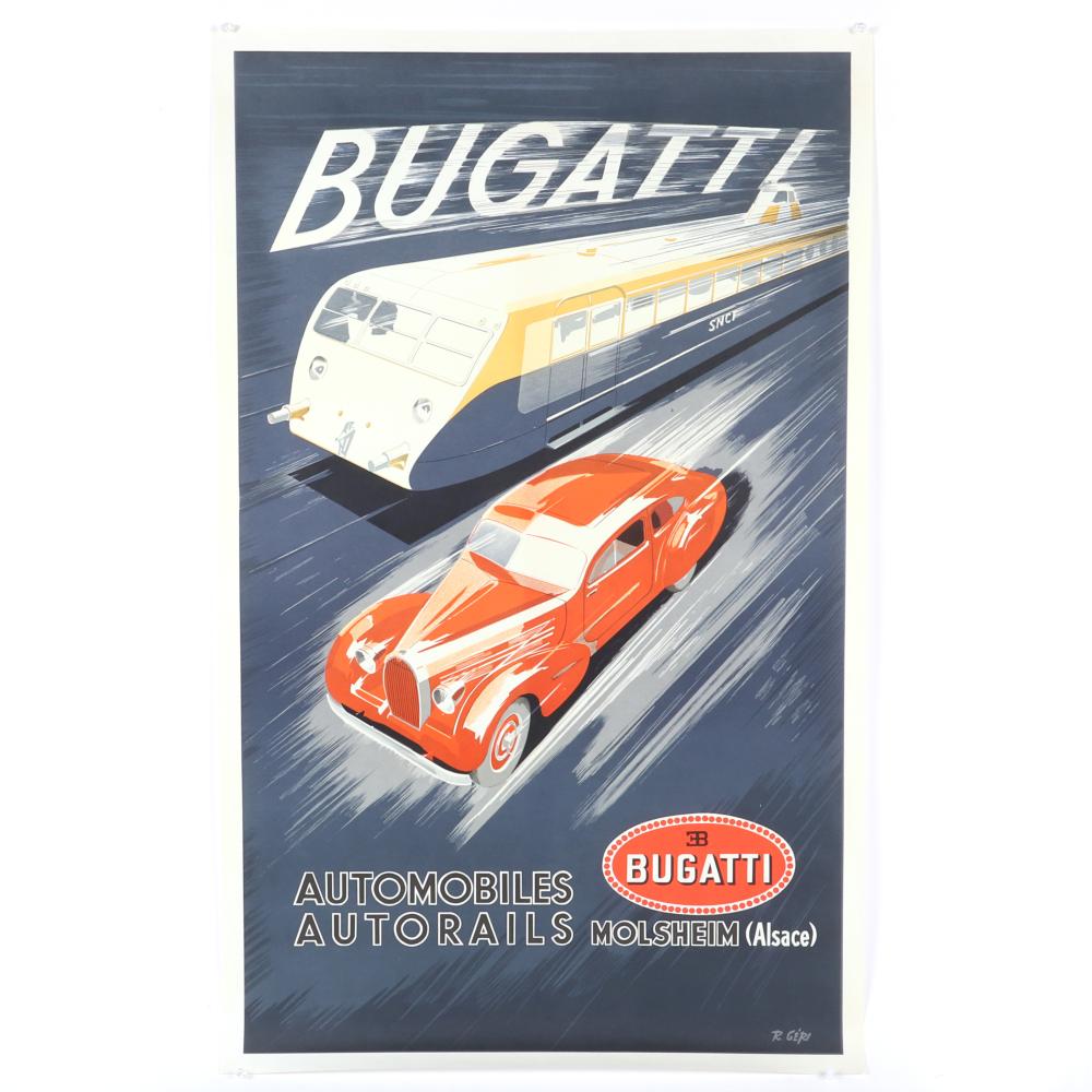 Appraisal: BUGATI REPRODUCTION LITHOGRAPHBugati Reproduction Lithograph Bugati Reproduction Lithograph It measures