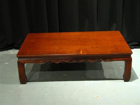 Appraisal: CHINESE HARDWOOD LOW TABLE h w d in