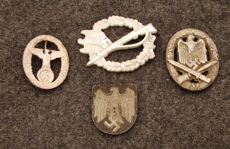 Appraisal: Lot of German metal badges and insignia