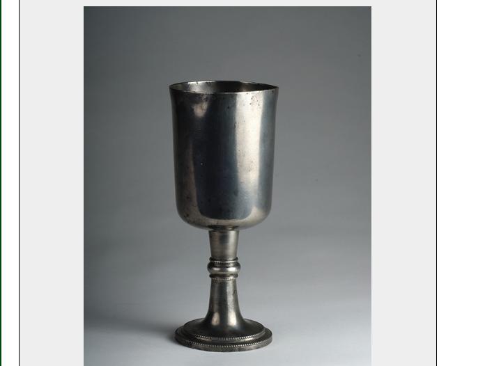 Appraisal: PHILADELPHIA PEWTER CHALICE CIRCA Height inches Provenance Red Lion Church