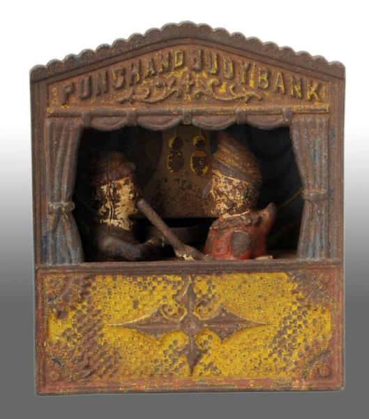 Appraisal: Cast Iron Punch Judy Mechanical Bank Description Manufactured by Shepard