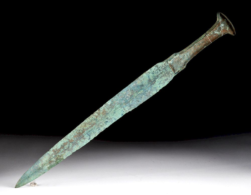 Appraisal: Luristan Bronze Short Sword Ancient Near East northwestern Iran Luristan