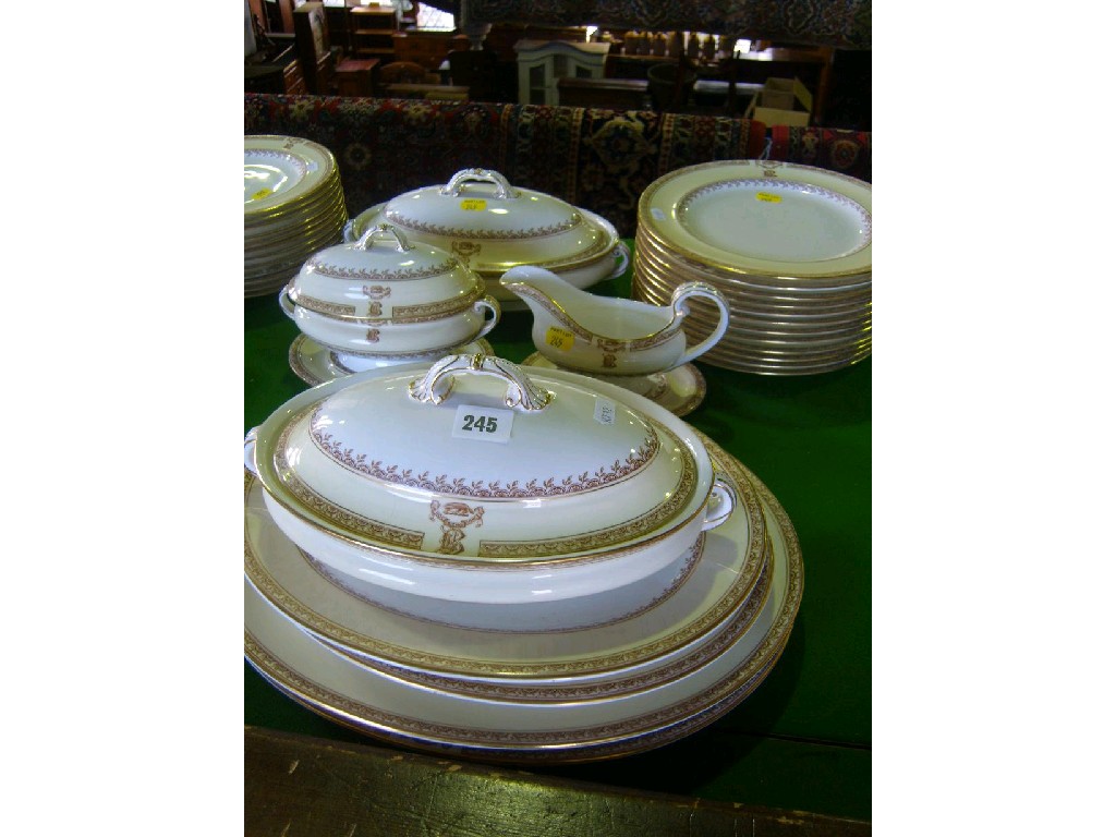 Appraisal: A Victorian dinner service by Bodley each piece set within