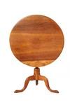 Appraisal: TEA TABLE - th c Queen Anne cherry tilt top