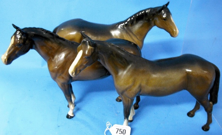 Appraisal: Beswick Quarter Horse Thoroughbred Stallion and Bois Roussel