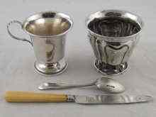 Appraisal: A silver mug Birmingham a Continental vase grade silver a