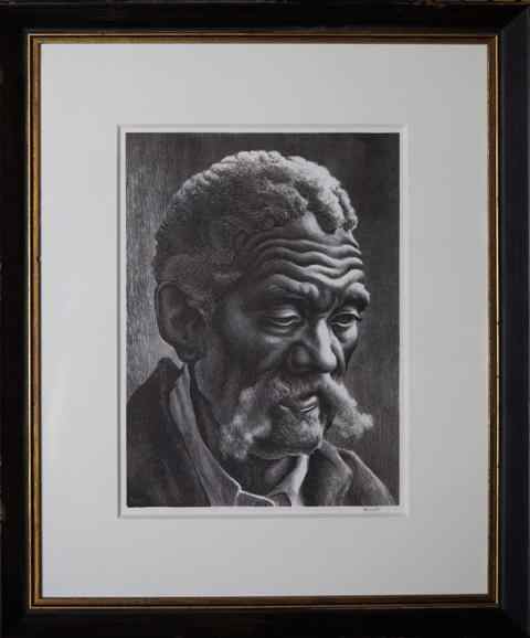 Appraisal: THOMAS HART BENTON AMERICAN - AARON Lithograph x in Framed